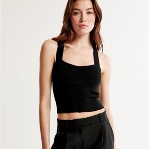 Abercrombie Ottoman Cross-Back Tank - Black